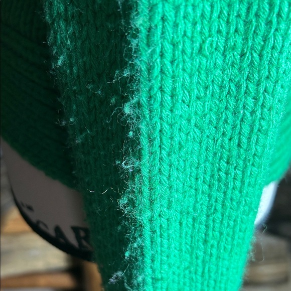 MODA Intl. Green Women's Moto-Inspired Knit Cardigan w/ Asymmetric Zip - Picture 6 of 9